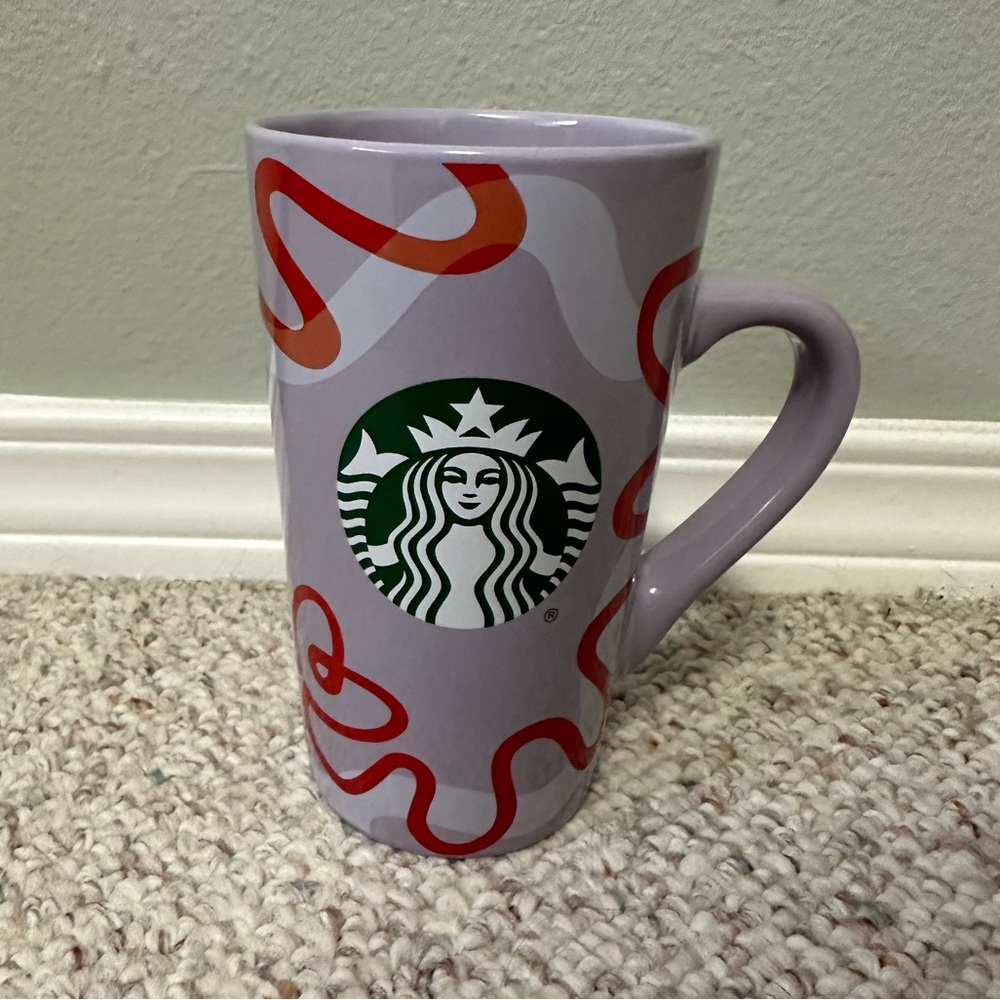 Starbucks Purple Ribbon Heart Mug